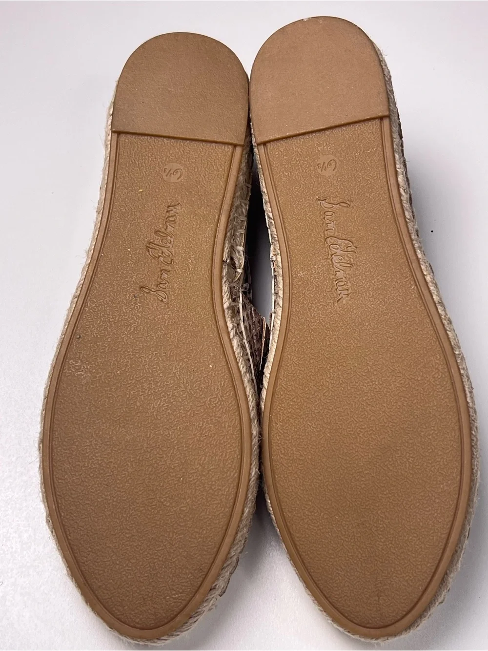 Sam Edelman Kesia Snake Print Leather Espadrille Slip-on Flats Women’s 6 NWOB